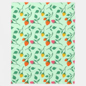 Blumenmuster mit farbigen Blume der Rose Fleecedecke (Vorderseite)