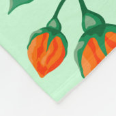 Blumenmuster mit farbigen Blume der Rose Fleecedecke (Ecke)