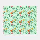 Blumenmuster mit farbigen Blume der Rose Fleecedecke (Vorderseite (Horizontal))