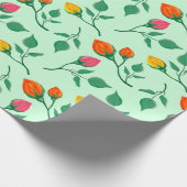 Blumenmuster mit farbigen Blume der Rose Geschenkpapier (Ecke)
