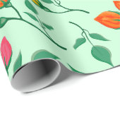 Blumenmuster mit farbigen Blume der Rose Geschenkpapier (Rolleneckpunkt)