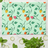 Blumenmuster mit farbigen Blume der Rose Geschirrtuch (Gefaltet)