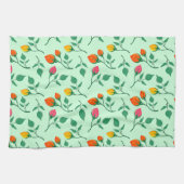 Blumenmuster mit farbigen Blume der Rose Geschirrtuch (Horizontal)