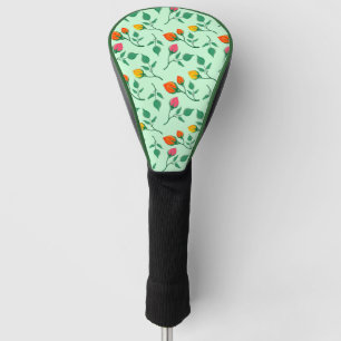 Blumenmuster mit farbigen Blume der Rose Golf Headcover