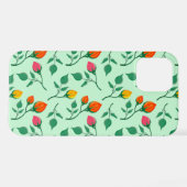 Blumenmuster mit farbigen Blume der Rose iPhone Hülle (Rückseite (Horizontal))