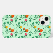 Blumenmuster mit farbigen Blume der Rose iPhone Hülle (Rückseite (Horizontal))
