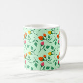 Blumenmuster mit farbigen Blume der Rose Kaffeetasse (VorderseiteRechts)