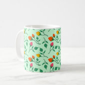 Blumenmuster mit farbigen Blume der Rose Kaffeetasse (Vorderseite Links)