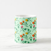 Blumenmuster mit farbigen Blume der Rose Kaffeetasse (Mittel)