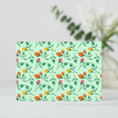 Blumenmuster mit farbigen Blume der Rose Karte (Stehend Vorderseite)