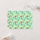Blumenmuster mit farbigen Blume der Rose Karte (Vorderseite/Rückseite Beispiel)
