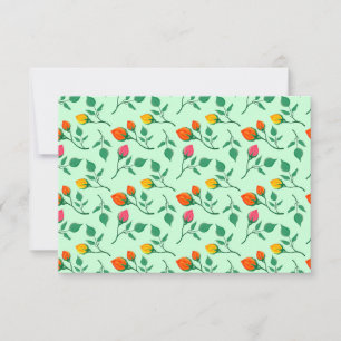 Blumenmuster mit farbigen Blume der Rose Karte