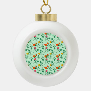 Blumenmuster mit farbigen Blume der Rose Keramik Kugel-Ornament