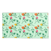 Blumenmuster mit farbigen Blume der Rose Kissenbezug (Rückseite)