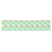 Blumenmuster mit farbigen Blume der Rose Kurzer Tischläufer (Horizontal)