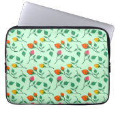Blumenmuster mit farbigen Blume der Rose Laptopschutzhülle (Vorderseite)
