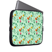 Blumenmuster mit farbigen Blume der Rose Laptopschutzhülle (Vorne Rechts)