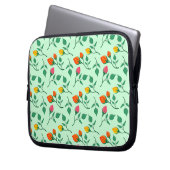 Blumenmuster mit farbigen Blume der Rose Laptopschutzhülle (Vorderseite Links)