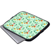 Blumenmuster mit farbigen Blume der Rose Laptopschutzhülle (Vorne Knopf)