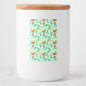 Blumenmuster mit farbigen Blume der Rose Lebensmitteletikett (Vorderseite)