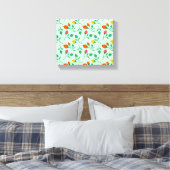 Blumenmuster mit farbigen Blume der Rose Leinwanddruck (Insitu (Schlafzimmer))