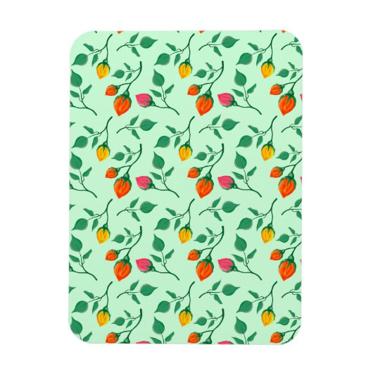 Blumenmuster mit farbigen Blume der Rose Magnet (Vertikal)