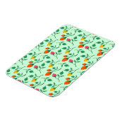 Blumenmuster mit farbigen Blume der Rose Magnet (Linke Seite)