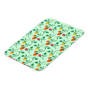 Blumenmuster mit farbigen Blume der Rose Magnet