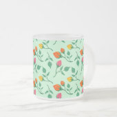 Blumenmuster mit farbigen Blume der Rose Mattglastasse (VorderseiteRechts)