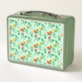 Blumenmuster mit farbigen Blume der Rose Metall Brotdose (Rückseite)