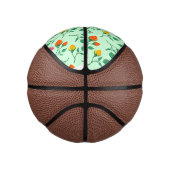 Blumenmuster mit farbigen Blume der Rose Mini Basketball (Rechts)