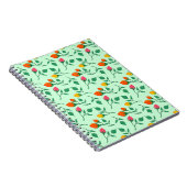 Blumenmuster mit farbigen Blume der Rose Notizblock (Rechte Seite)
