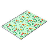 Blumenmuster mit farbigen Blume der Rose Notizblock (Linke Seite)