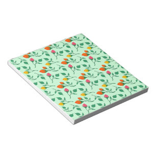 Blumenmuster mit farbigen Blume der Rose Notizblock