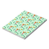 Blumenmuster mit farbigen Blume der Rose Notizblock (Rotiert)