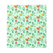 Blumenmuster mit farbigen Blume der Rose Notizblock (Vorderseite)
