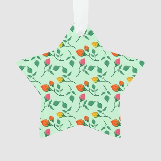 Blumenmuster mit farbigen Blume der Rose Ornament (Vorderseite)