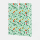 Blumenmuster mit farbigen Blume der Rose Ornament Aus Glas (Vorderseite links)