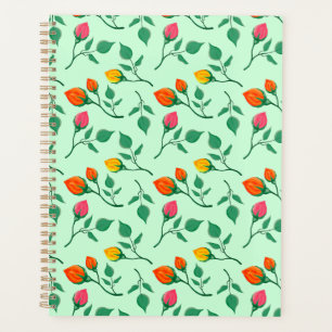Blumenmuster mit farbigen Blume der Rose Planer
