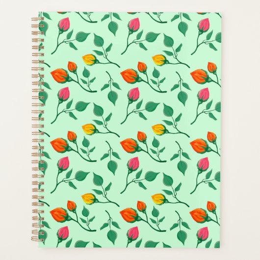 Blumenmuster mit farbigen Blume der Rose Planer (Vorderseite)