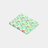 Blumenmuster mit farbigen Blume der Rose Post-it Klebezettel (angewinkelt)