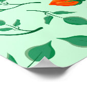 Blumenmuster mit farbigen Blume der Rose Poster (Ecke)