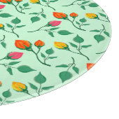 Blumenmuster mit farbigen Blume der Rose Schneidebrett (Ecke)