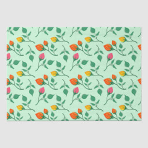 Blumenmuster mit farbigen Blume der Rose Seidenpapier