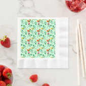 Blumenmuster mit farbigen Blume der Rose Serviette (Beispiel)