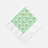 Blumenmuster mit farbigen Blume der Rose Serviette (Ecke)