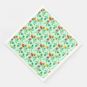 Blumenmuster mit farbigen Blume der Rose Serviette (Ecke)