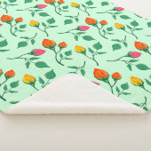 Blumenmuster mit farbigen Blume der Rose Sherpadecke (3/4)