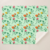 Blumenmuster mit farbigen Blume der Rose Sherpadecke (Vorderseite (Horizontal))