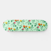 Blumenmuster mit farbigen Blume der Rose Skateboard (Horizontal)